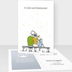 Zeitlos trauerkarte hochformart